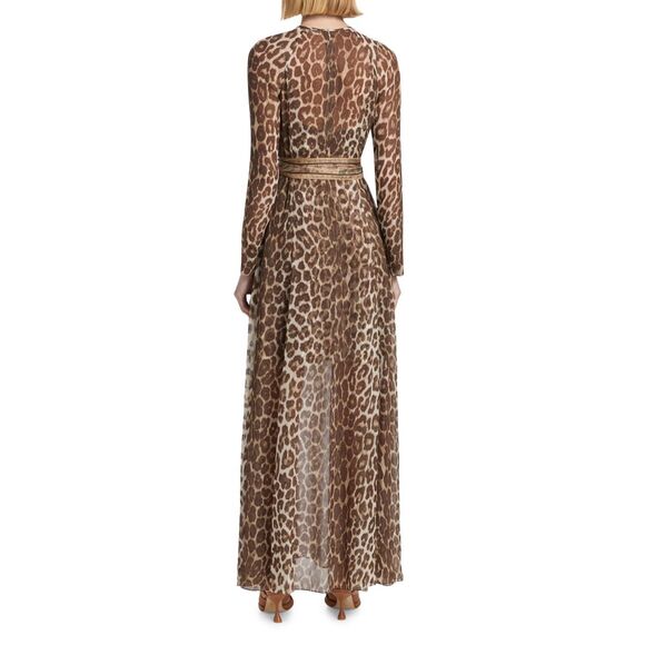 NWT Zimmermann Leopard Print Long-Sleeve Maxi-Dress SIZE 3 / US 10 $1050 - Picture 3 of 15